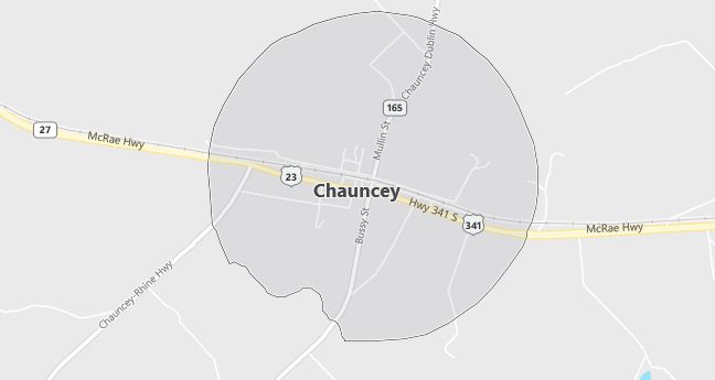 Map of Chauncey, GA