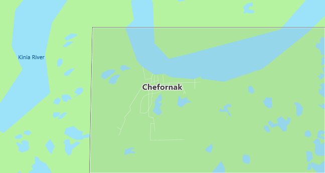 Map of Chefornak, AK