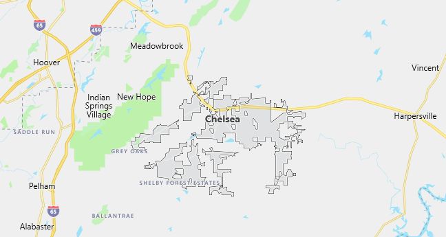 Map of Chelsea, AL