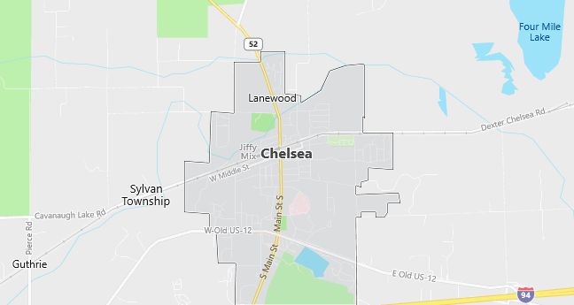 Map of Chelsea, MI