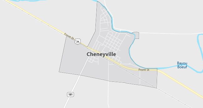 Map of Cheneyville, LA