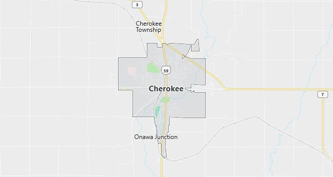 Map of Cherokee, IA