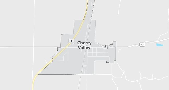 Map of Cherry Valley, AR