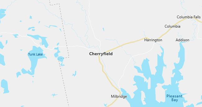 Map of Cherryfield, ME