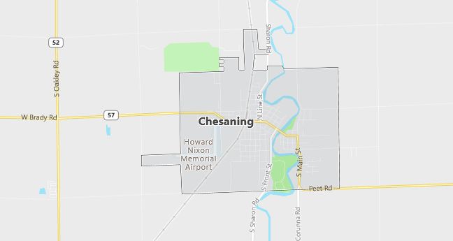 Map of Chesaning, MI