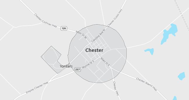 Map of Chester, GA