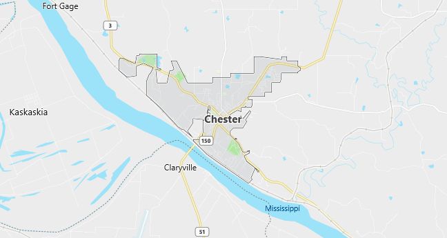 Map of Chester, IL