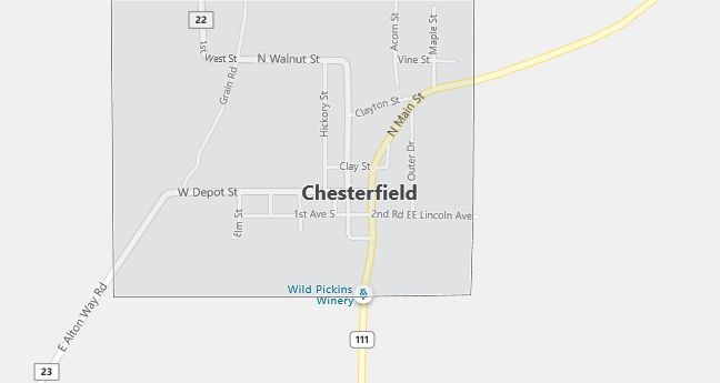 Map of Chesterfield, IL