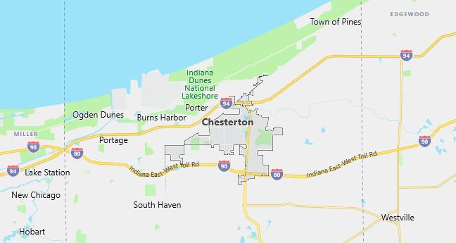 Map of Chesterton, IN