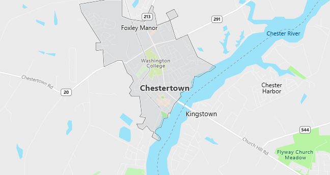 Map of Chestertown, MD