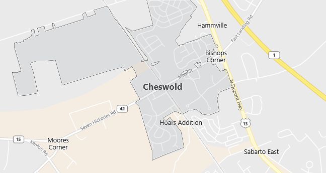 Map of Cheswold, DE