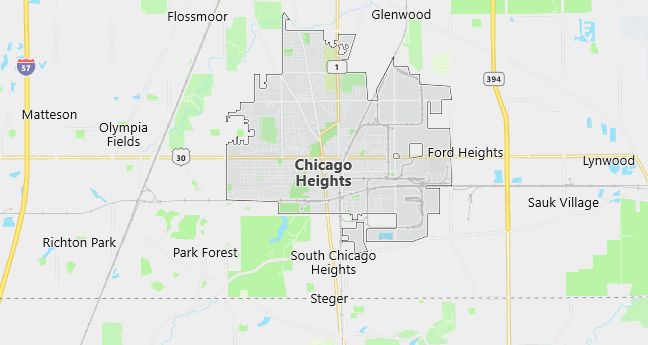 Map of Chicago Heights, IL