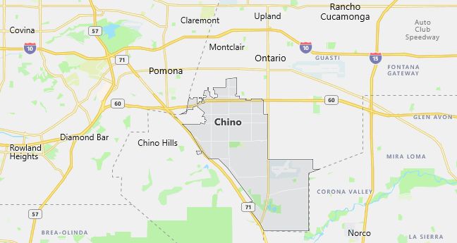 Map of Chino, CA