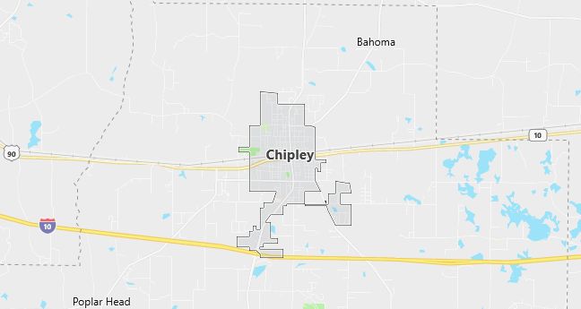 Map of Chipley, FL