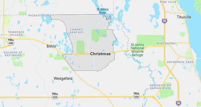 Map of Christmas, FL