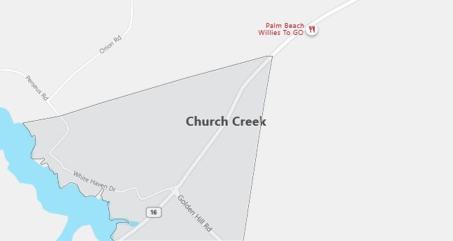 Map of Church Creek, MD