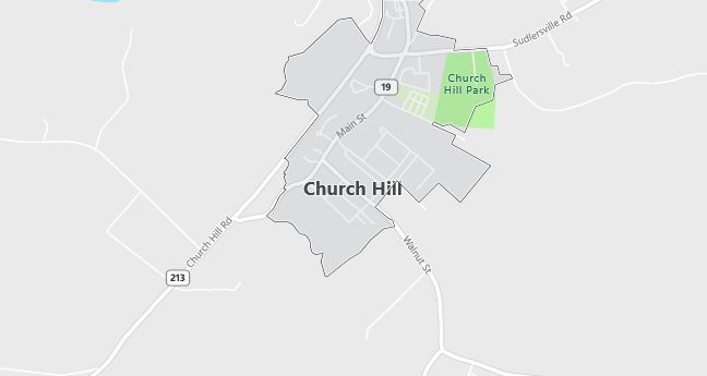 Map of Church Hill, MD