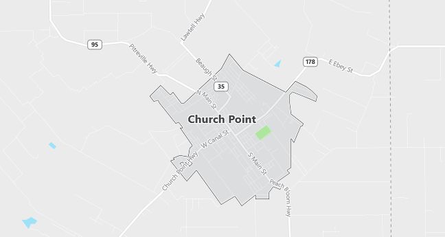 Map of Church Point, LA