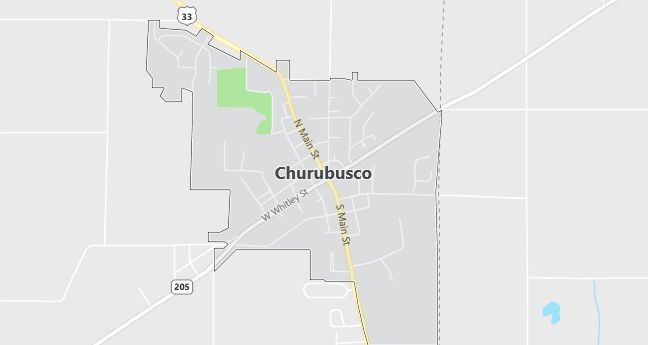 Map of Churubusco, IN