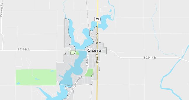 Map of Cicero, IN