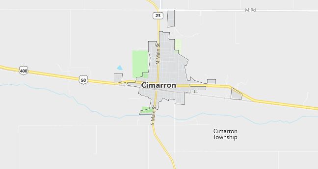 Map of Cimarron, KS