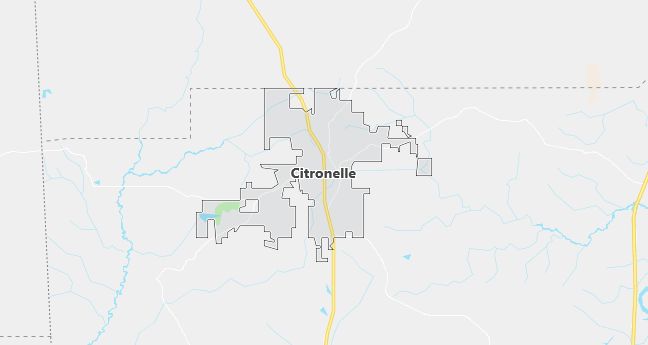 Map of Citronelle, AL