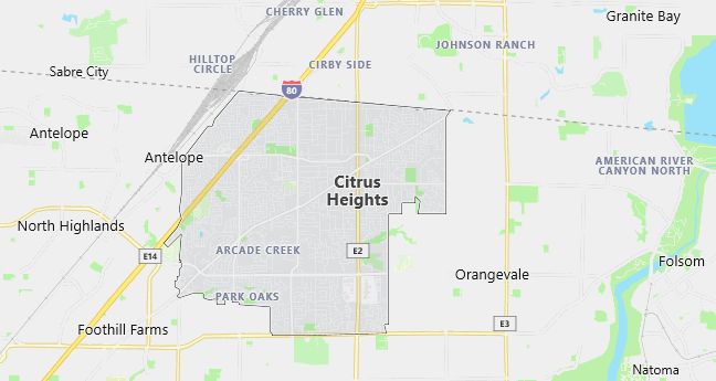 Map of Citrus Heights, CA