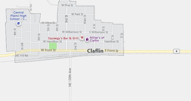 Map of Claflin, KS