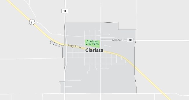 Map of Clarissa, MN