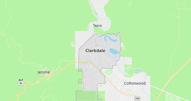 Map of Clarkdale, AZ