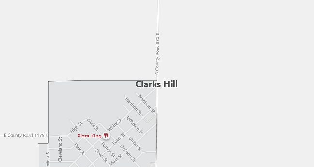 Map of Clarks Hill, IN