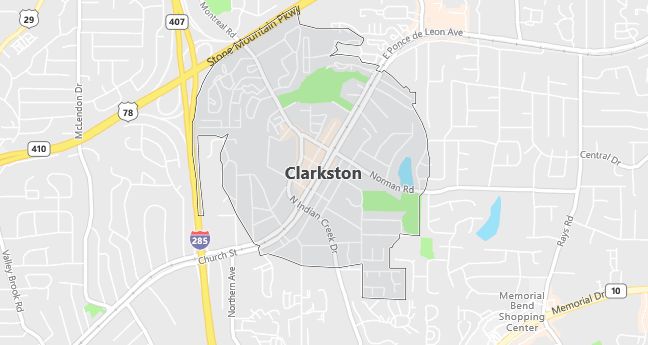 Map of Clarkston, GA