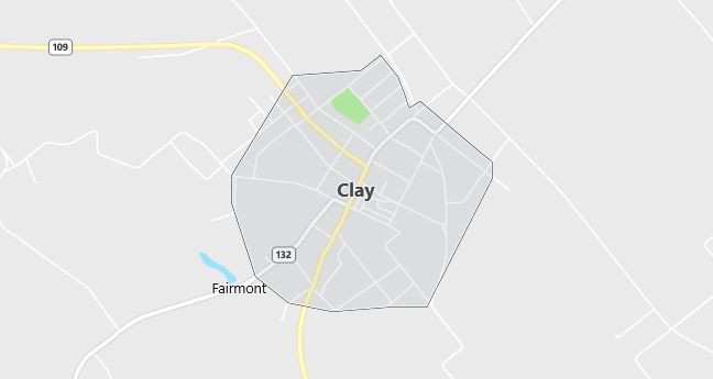 Map of Clay, KY