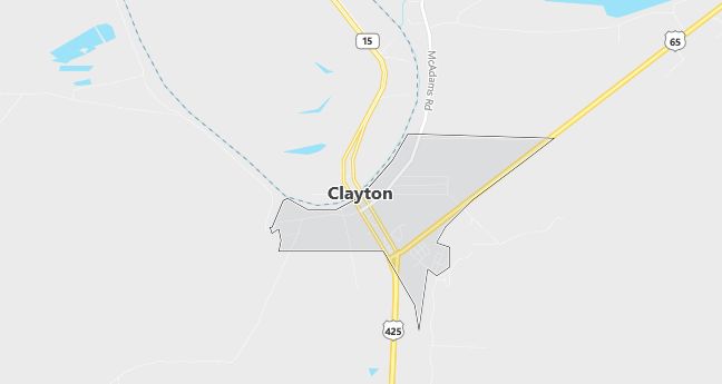 Map of Clayton, LA