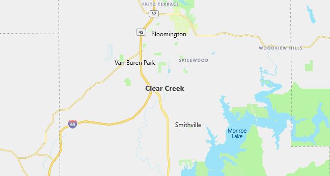 Map of Clear Creek, IN