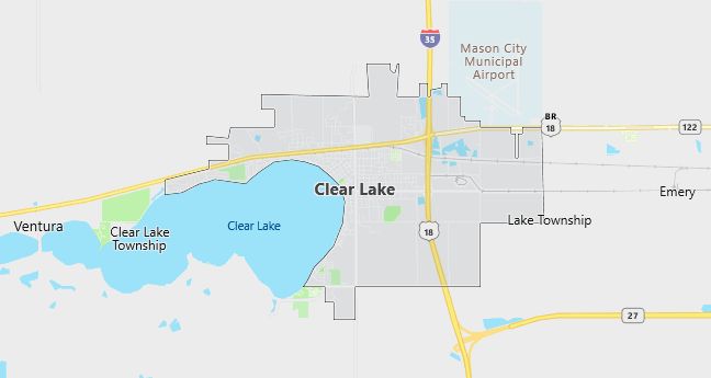 Map of Clear Lake, IA