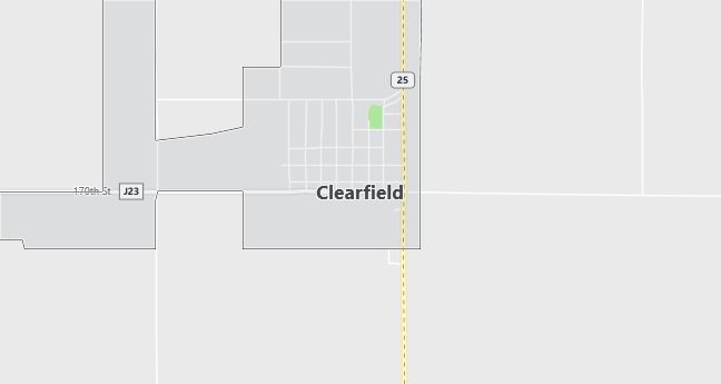 Map of Clearfield, IA