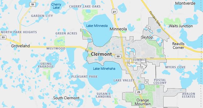 Map of Clermont, FL