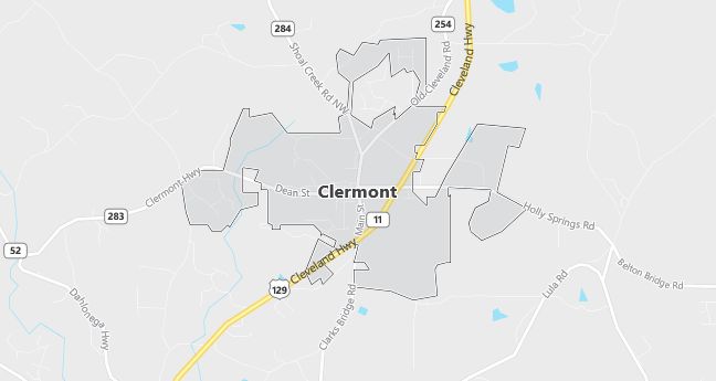 Map of Clermont, GA