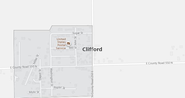 Map of Clifford, IN