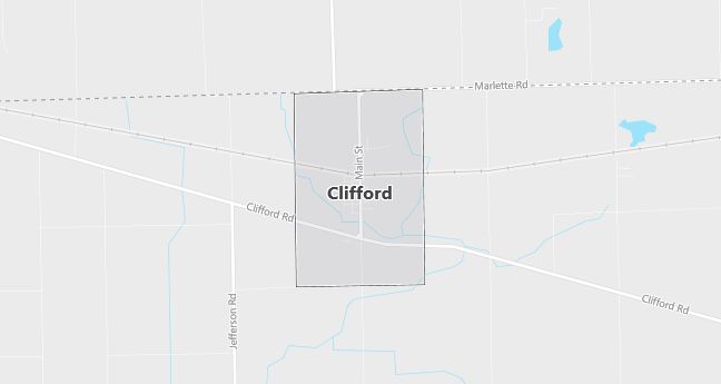 Map of Clifford, MI