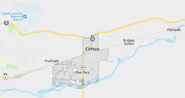 Map of Clifton, CO