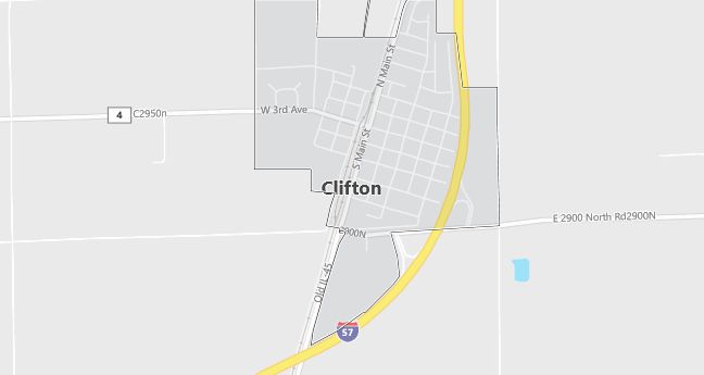 Map of Clifton, IL