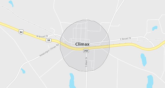 Map of Climax, GA