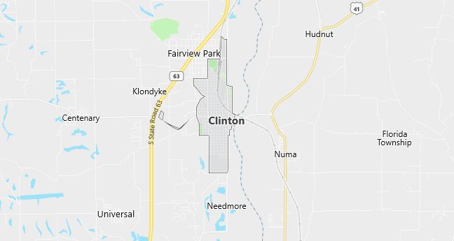 Map of Clinton, IN