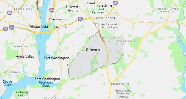 Map of Clinton, MD