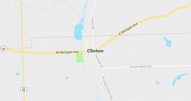 Map of Clinton, MI