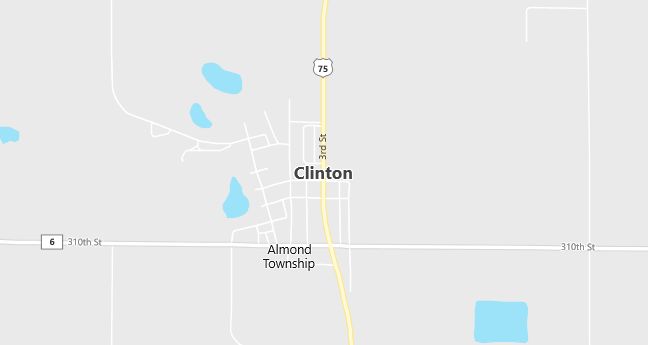 Map of Clinton, MN