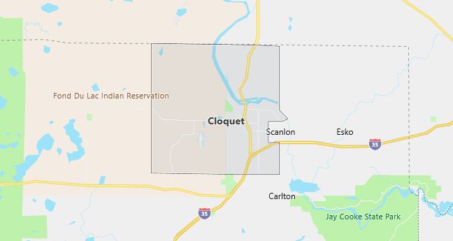 Map of Cloquet, MN