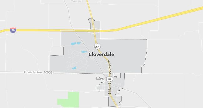 Map of Cloverdale, IN